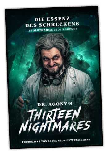 Plakat des Live-Entertainment im Silver Bullet Saloon an Halloween. 