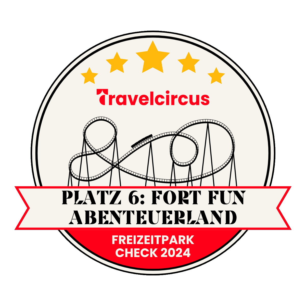 Der Award für Platz 6 der besten Freizeitpark Deutschland geht an das FORT FUN Abenteuerland.