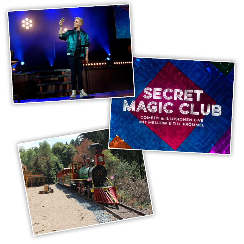 Secret Magic Club und die Westernshow gehören zum Showprogramm im Park.